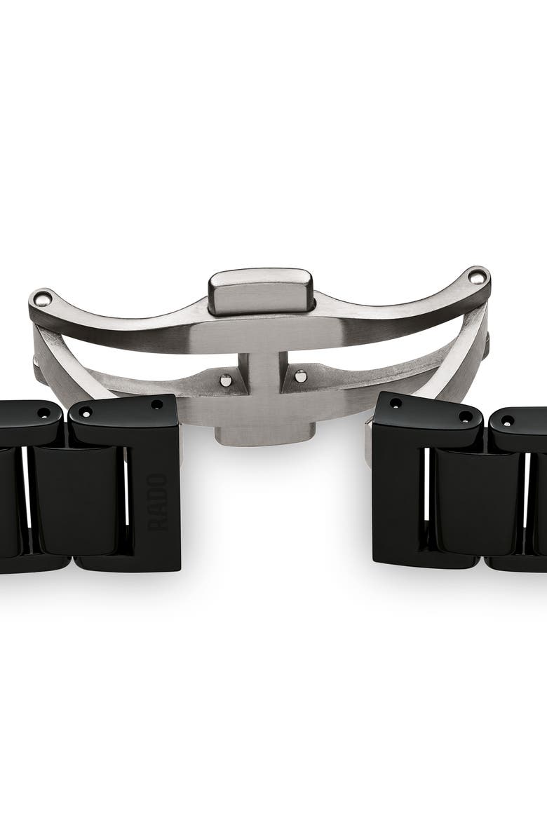 RADO True Secret Diamond Ceramic Bracelet Watch, 40mm, Alternate, color, Black