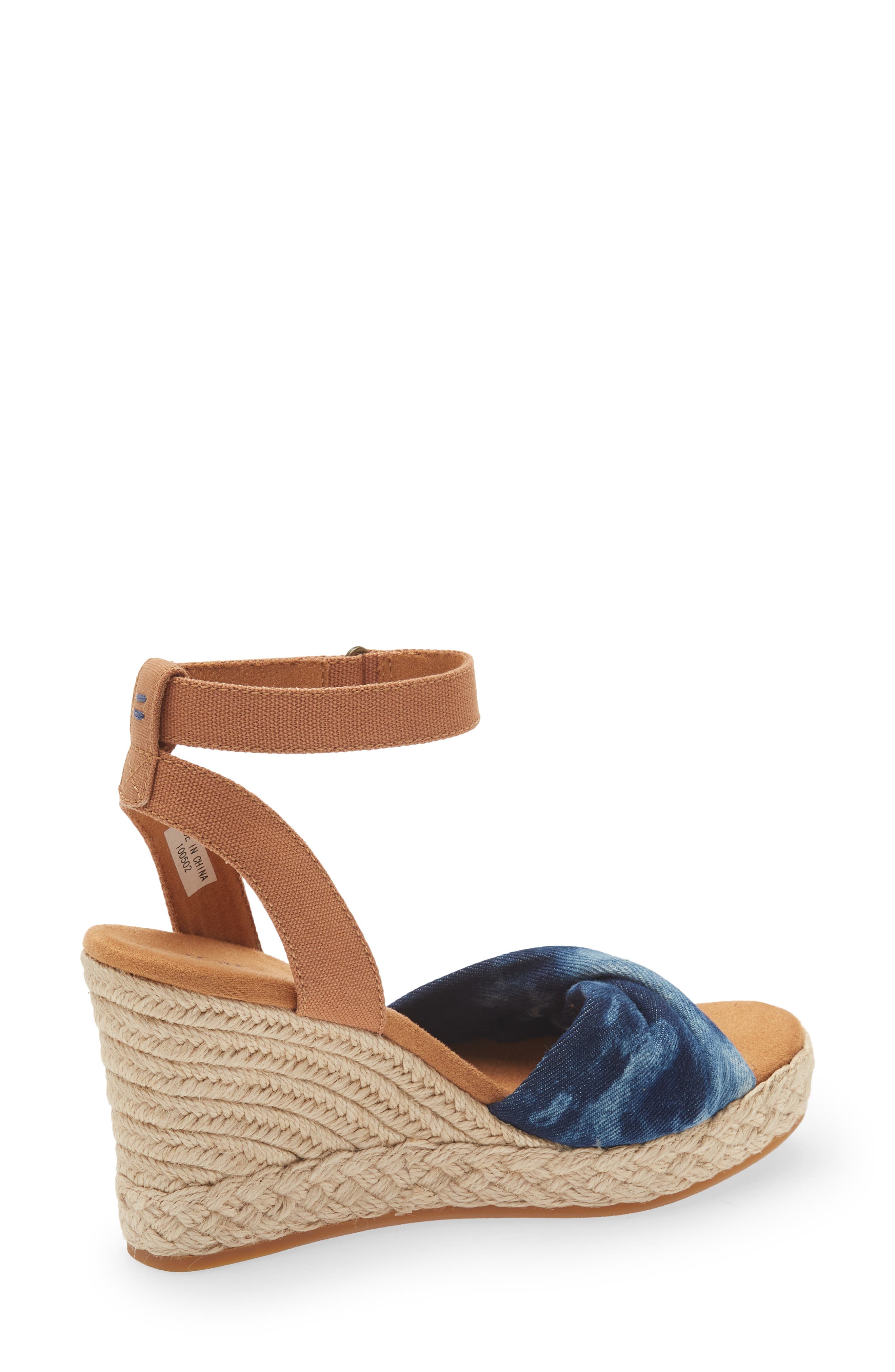 TOMS Marisela Wedge Sandal, Alternate, color, Navy