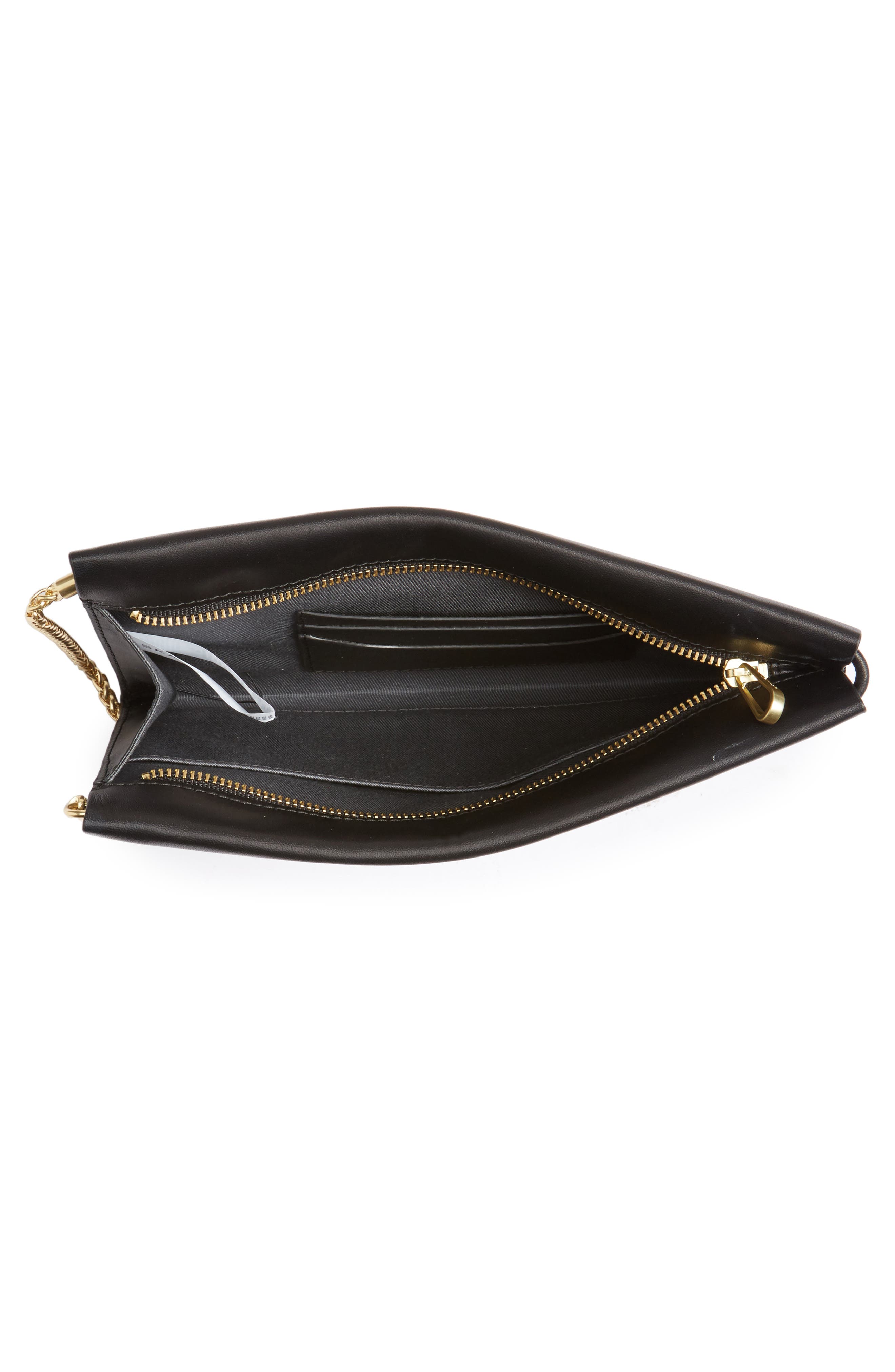 Leather Wristlet, Alternate, color, BLACK