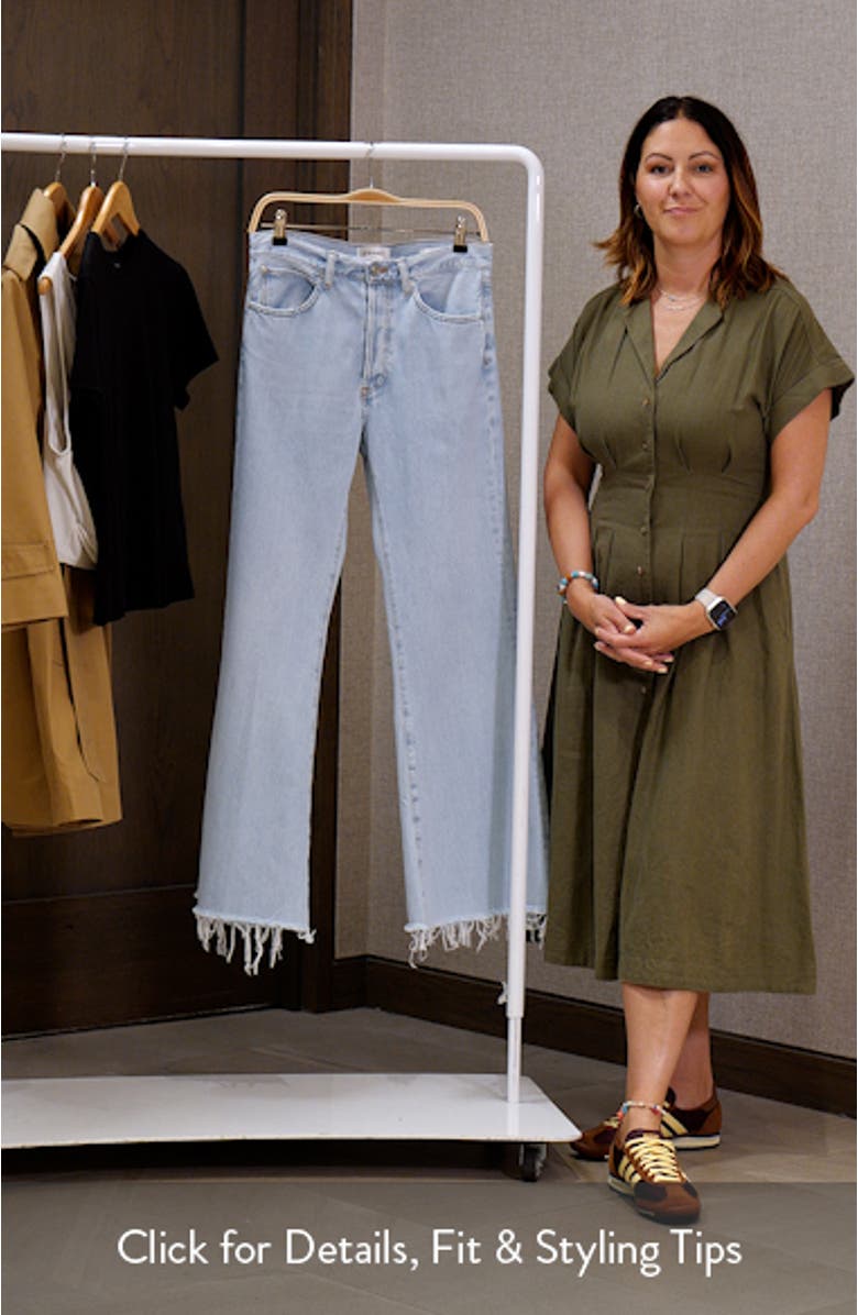 The Lax Frayed High Waist Flare Jeans, sales video thumbnail