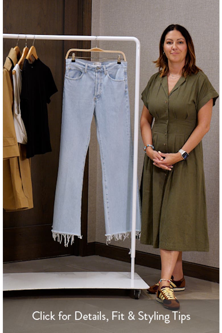 The Lax Frayed High Waist Flare Jeans video