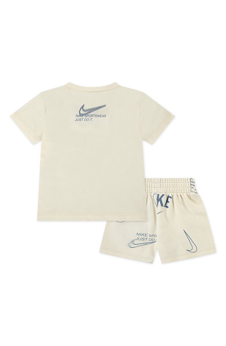 Nike Club Brand Energy Graphic T-Shirt & Shorts Set, Alternate, color, Coconut Milk