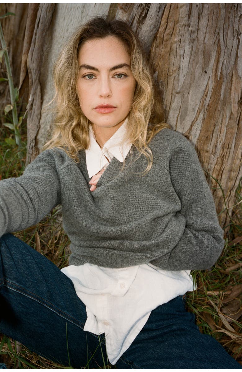 VIR VITA Finn Cashmere Sweater, Alternate, color, Stone Grey