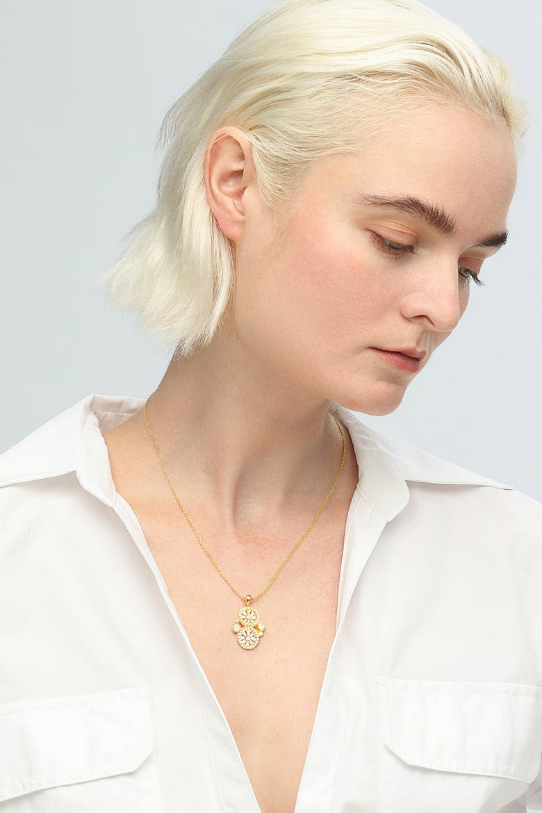 Wheel of Fortune Necklace, Alternate, color, Gold