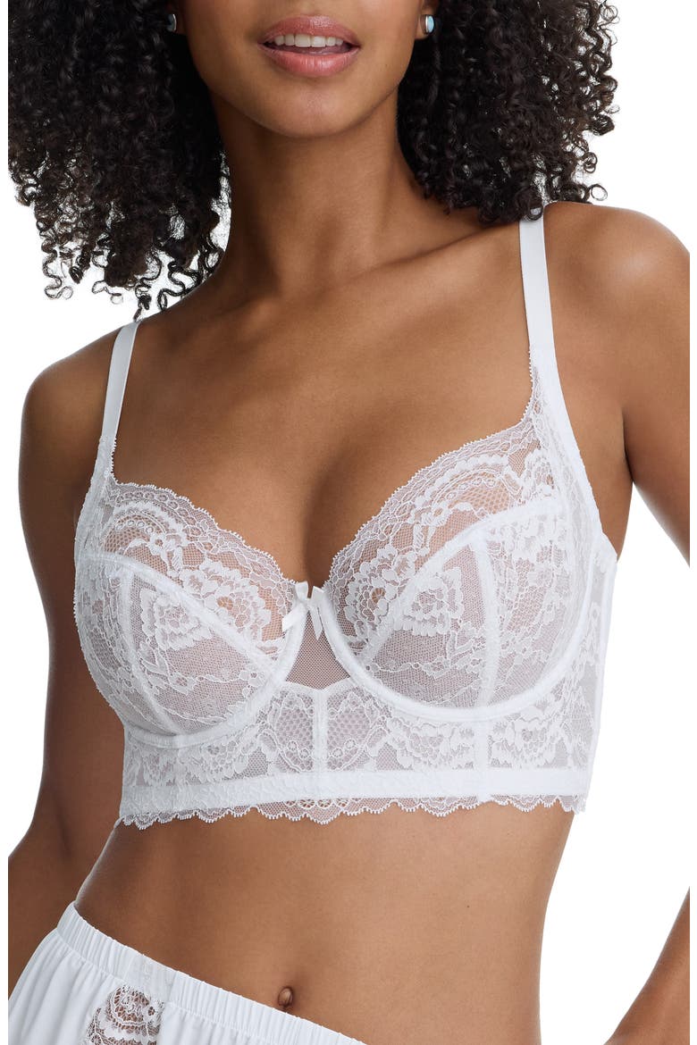 Minx Side Support Underwire Bra, Alternate, color, WHITE