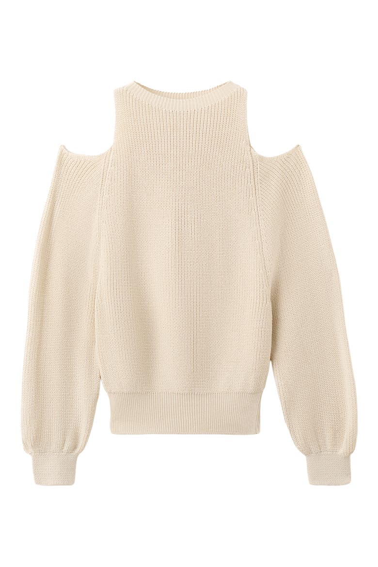 Cold Shoulder Sweater, Main, color, ECRU