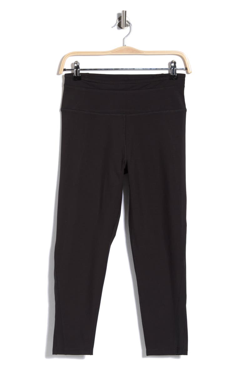 Groove Mesh Capri Leggings, Alternate, color, RICH BLACK