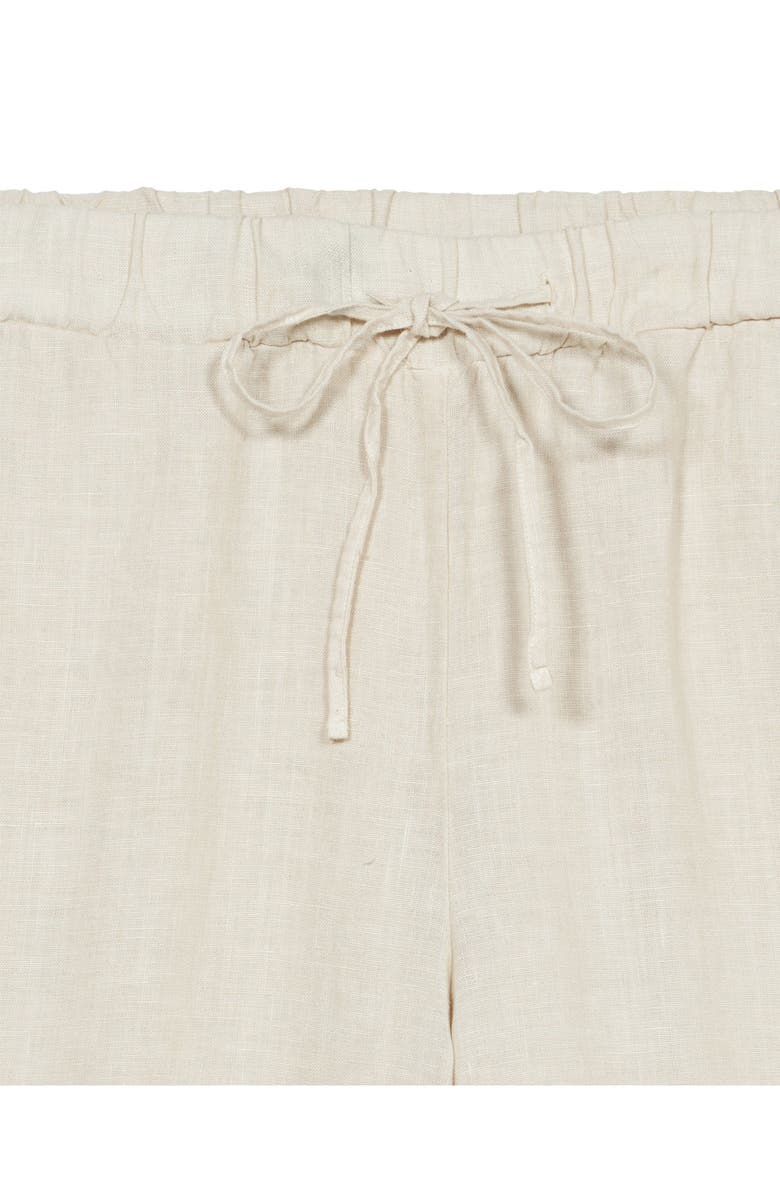Fortela Jaleh Drawstring Linen Trousers, Alternate, color, Dove Grey