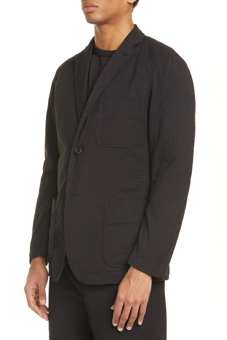 Men Basics Cotton Blazer, Alternate, color, BLACK