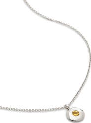 Monica Vinader November Birthstone Citrine Pendant Necklace
