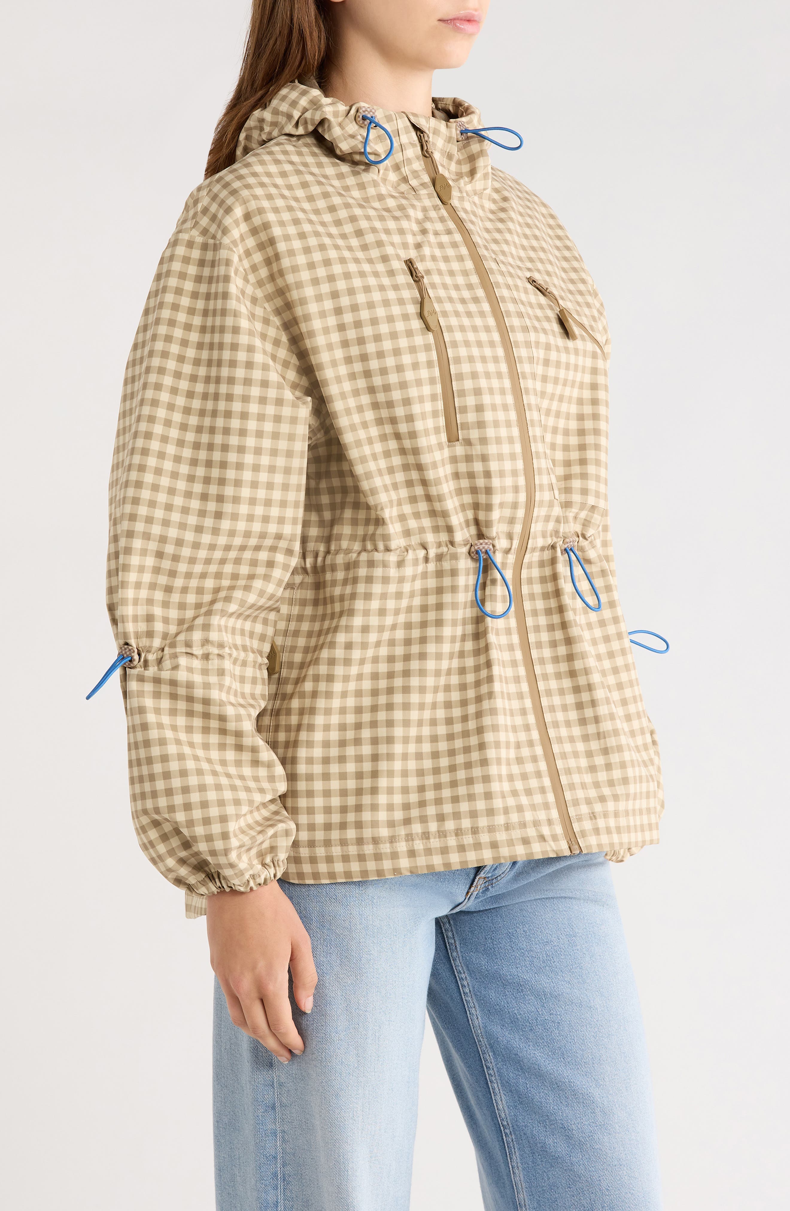 Damson Madder Matilda Gingham Hooded Raincoat — фото 3