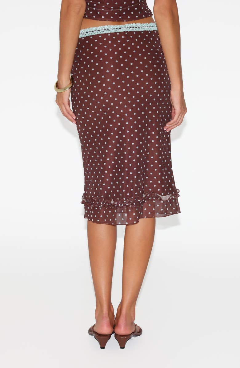 Tiger Mist Amara Low Rise Polka Dot Skirt, Alternate, color, Blue Polka Dot