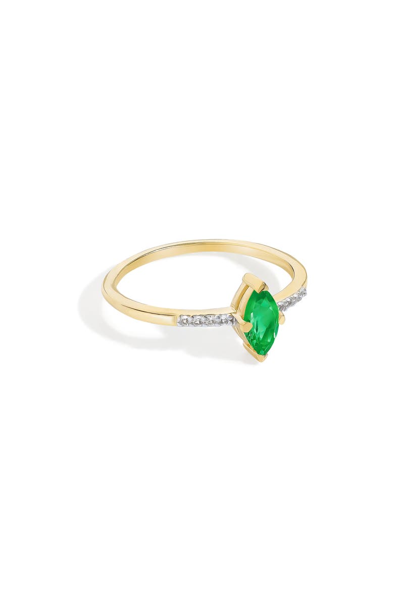 YS GEMS Marquis Gemstone Ring, Alternate, color, Green