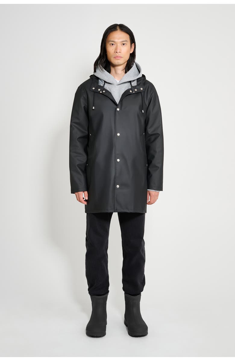 Stutterheim Stockholm Lightweight Raincoat, Main, color, Black