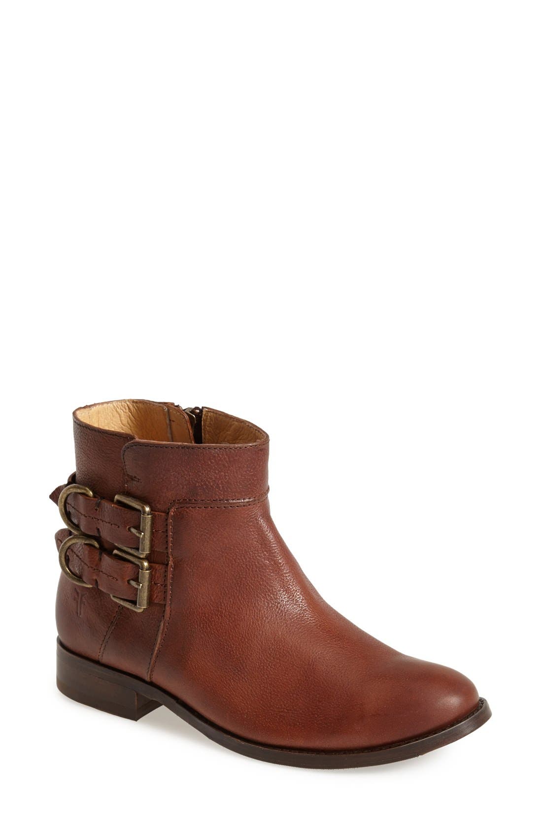 'Molly' Leather Ankle Boot, Main, color, COPPER