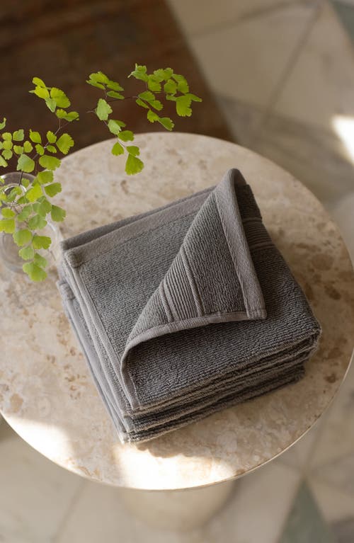 Cozy Earth Luxe Set Of 4 Washcloths In Gray