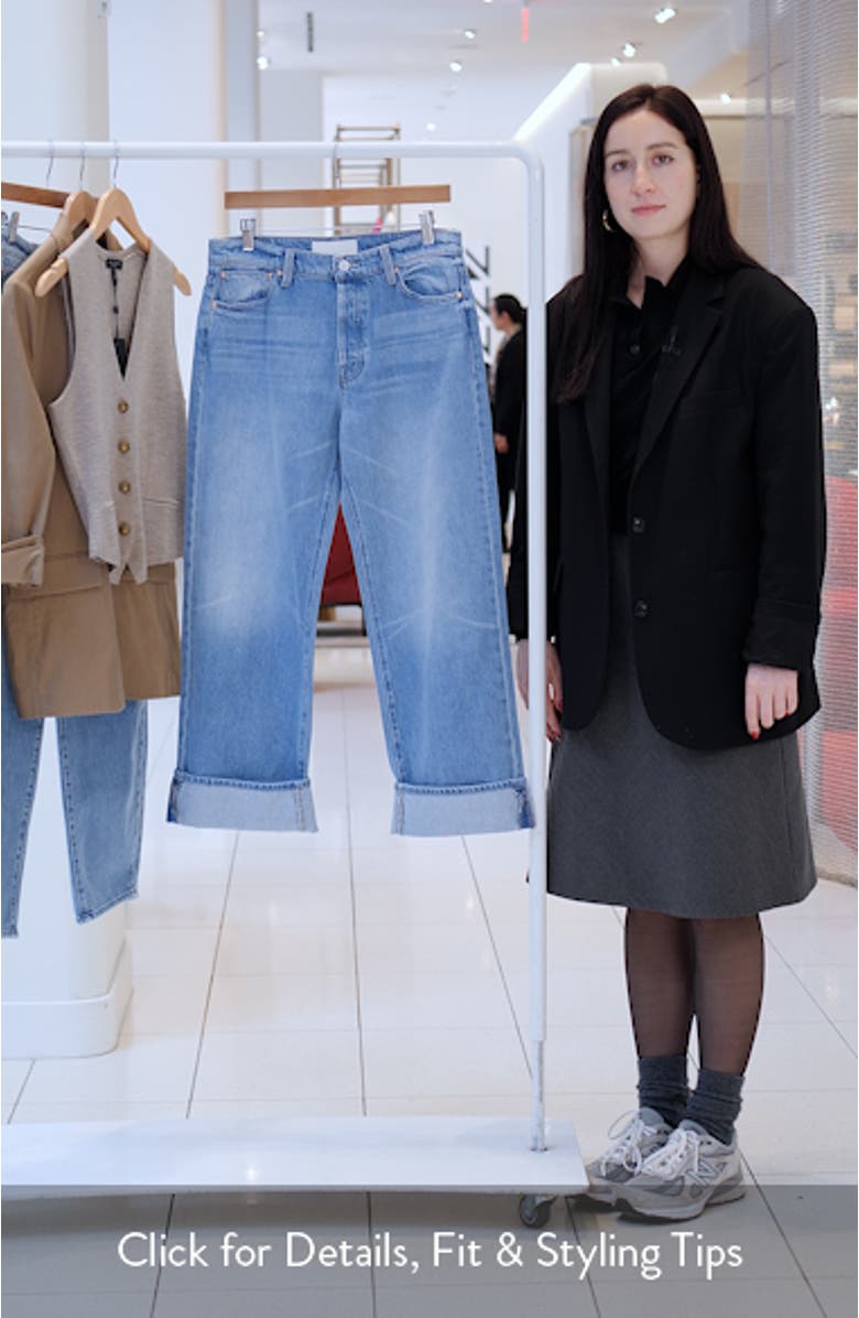 Lil Dodger Button Hover Cuff Wide Leg Jeans, sales video thumbnail