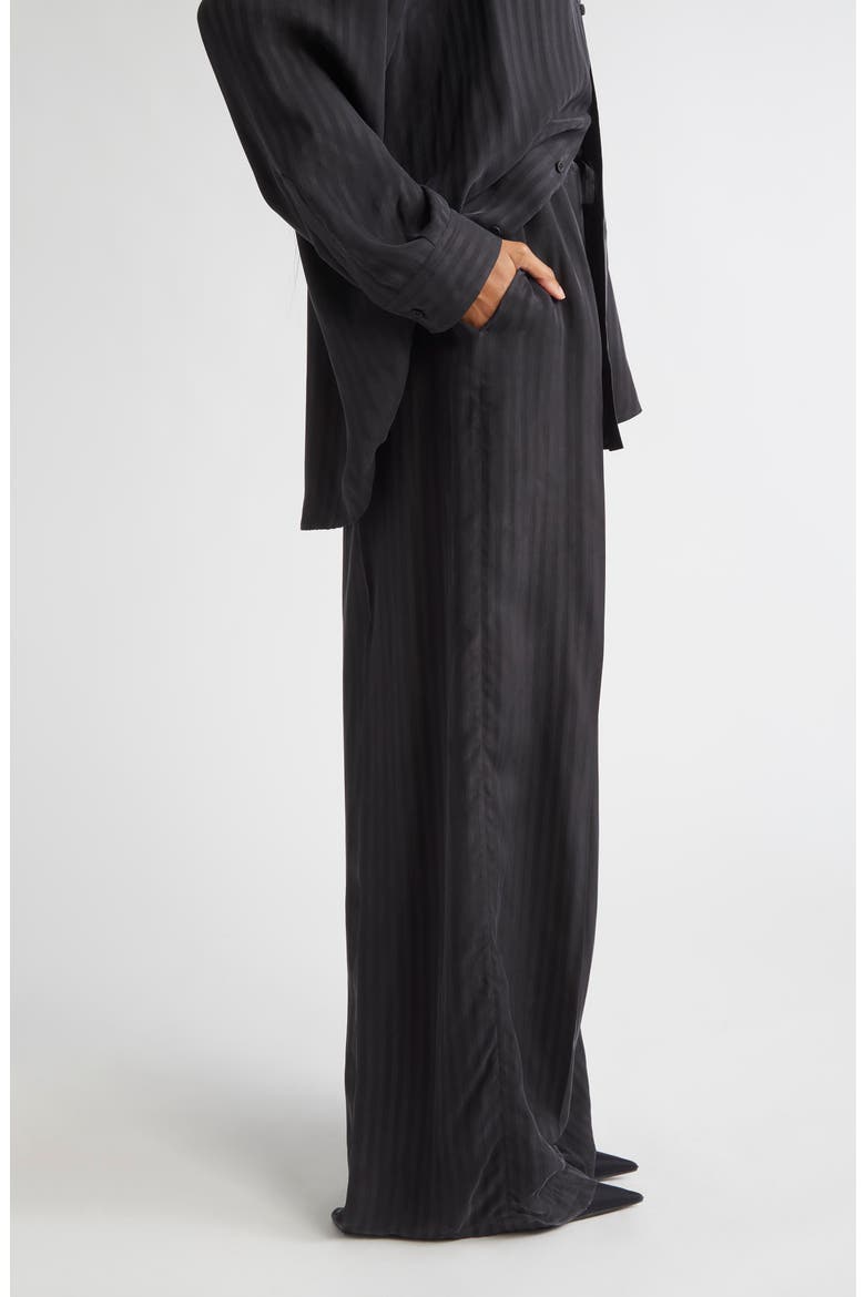Fluid Cupro Tailored Pants, Alternate, color, 1000 BLACK