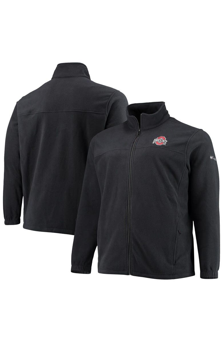 Columbia Men's Columbia Black Ohio State Buckeyes Big & Tall Flanker III Fleece Full-Zip Jacket, Alternate, color, 