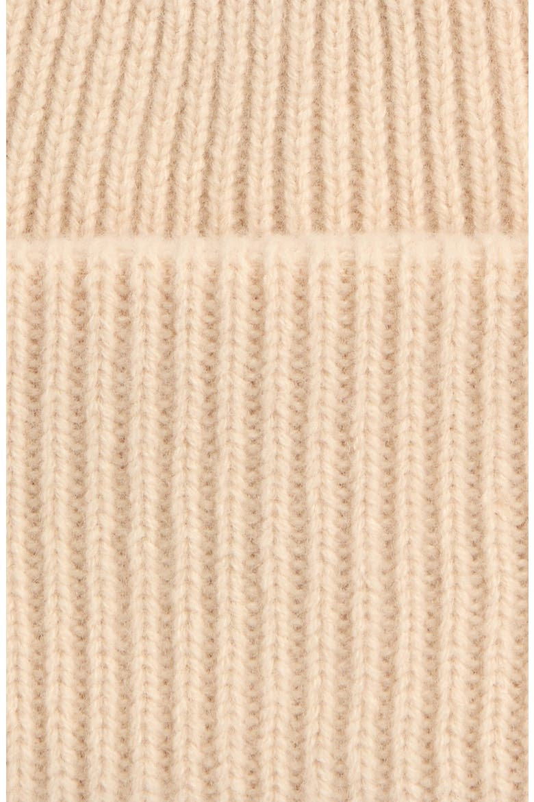 Rib Merino Wool Beanie, Alternate, color, OAT MILK