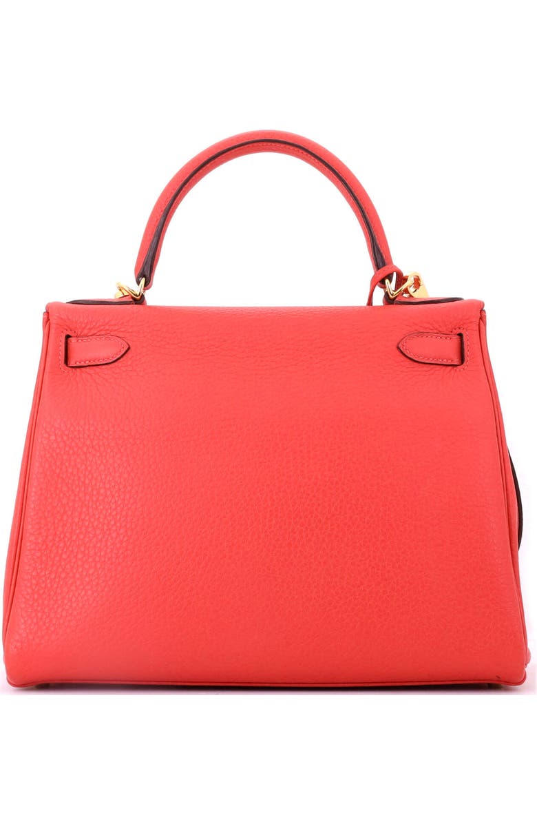 Pre-Owned Hermes Kelly Handbag Red Clemence with Gold Hardware 28, Alternate, color, Geranium
