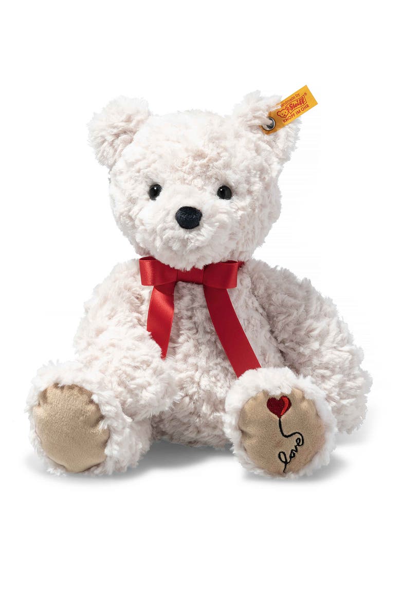 I Love You Jimmy Teddy Bear, Alternate, color, WHITE