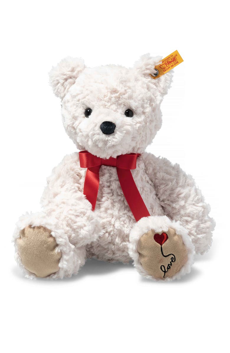 Steiff I Love You Jimmy Teddy Bear, Alternate, color, White