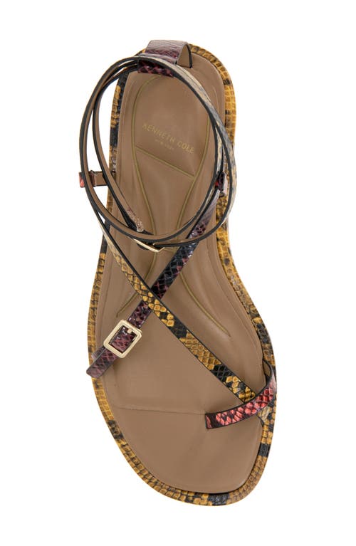 Kenneth Cole Paros Ankle Strap Sandal In Multi Post Snake