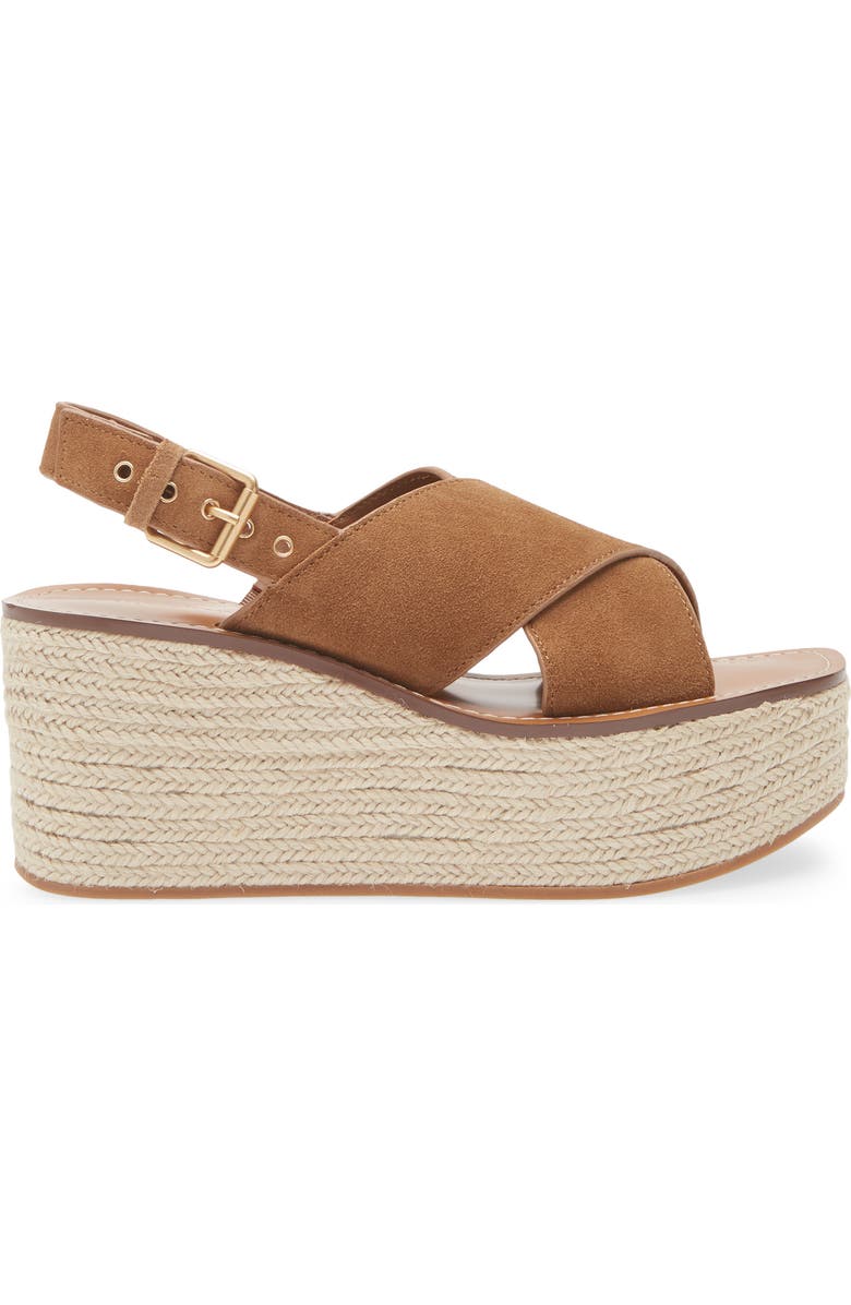 Madewell The Amee Wedge Sandal, Alternate, color, Aged Cognac