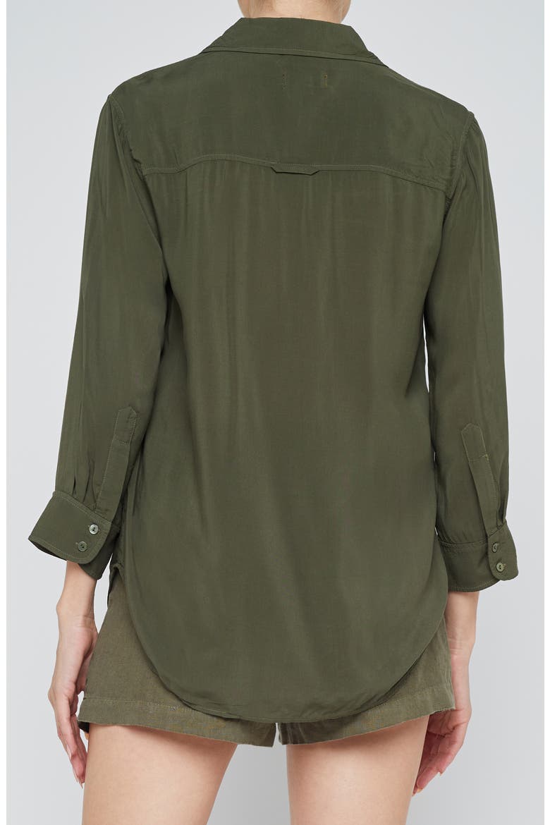 Marlene Button-Up Shirt, Alternate, color, ARMY