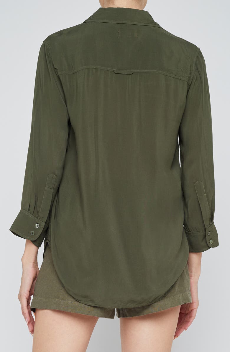 L'AGENCE Marlene Button-Up Shirt, Alternate, color, Army