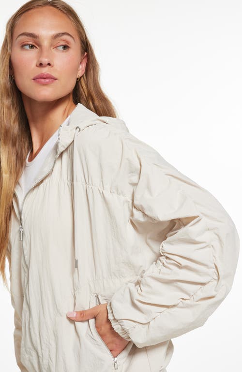 Zella Travel Lite Ruched Jacket In White