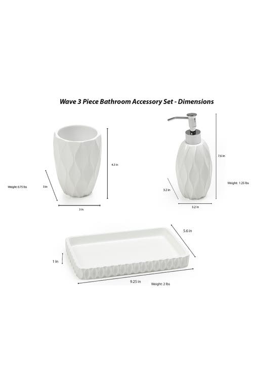 Roselli Trading Company Wave 3-piece Bathroom Set In White
