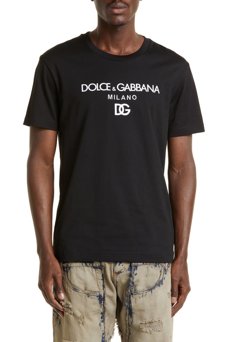 DG Embroidered Logo T-Shirt, Main, color, BLACK