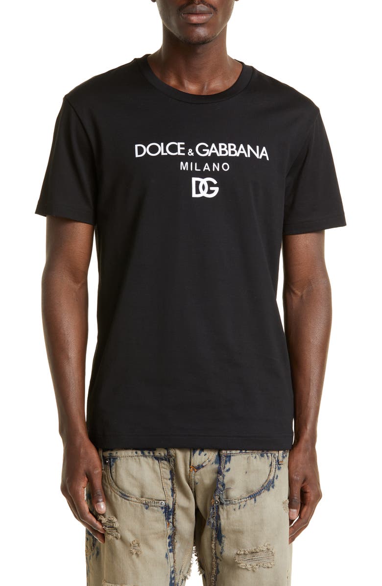 Dolce&Gabbana DG Embroidered Logo T-Shirt, Main, color, Black