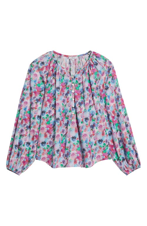 Rails Indi Floral Print Cotton Peasant Top In Spring Meadow