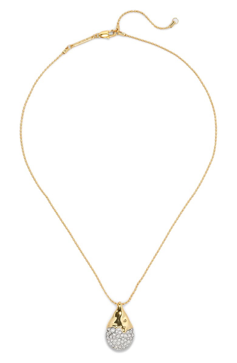 Alexis Bittar Solanales Teardrop Pendant Necklace, Alternate, color, Gold/ Crystals