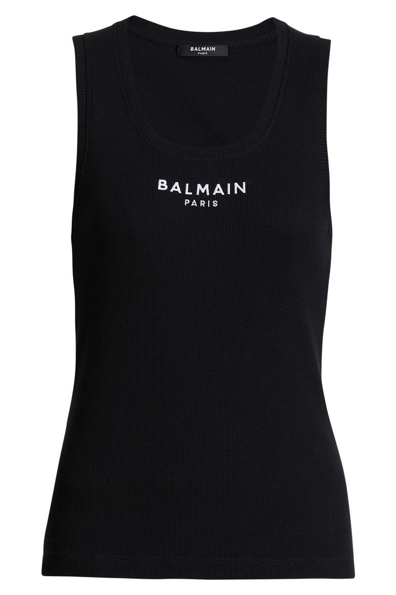 Paris embroidered vest top, Alternate, color, black