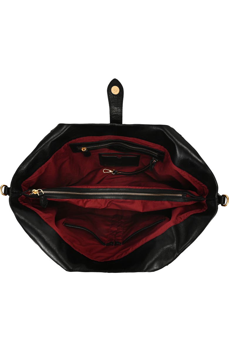 OLD TREND Marigold Genuine Leather Spacious Refined Carryall Tote, Alternate, color, Black