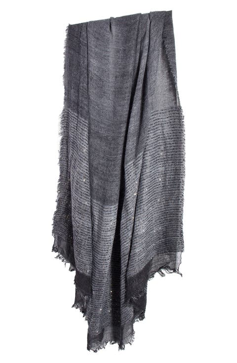 Raven Sequin Embellished Wrap Scarf