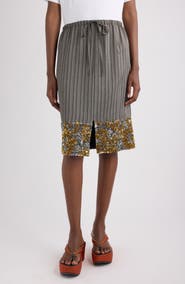 Dries Van Noten Scotts Pinstripe Sequin Skirt