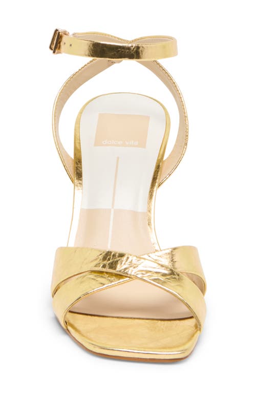Dolce Vita Gwin Ankle Strap Sandal In Gold