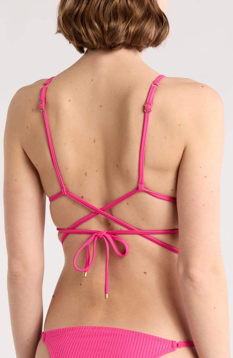 Vitamin A<sup>®</sup> Sol Triangle Bikini Top, Alternate, color, Zinnia