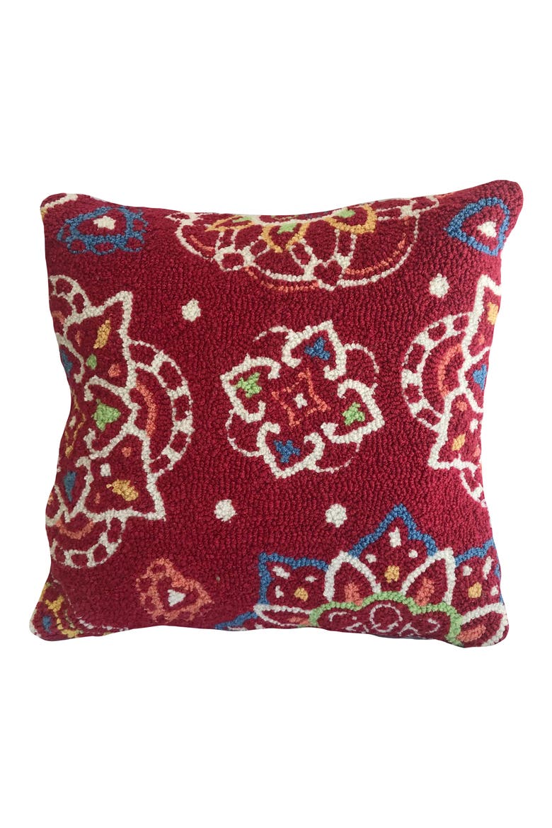 Patricia Indoor/Outdoor Throw Pillow, Main, color, RED/ MULTI