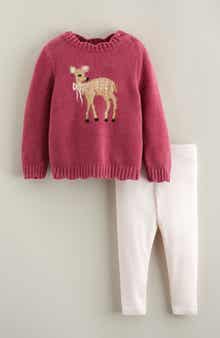 Nordstrom Plush Motif Sweater & Leggings Set