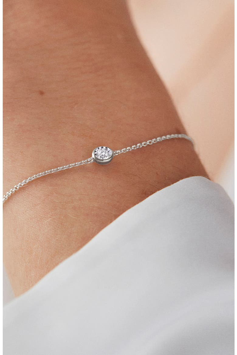 Diamond Solitaire Pendant Bracelet, Alternate, color, STERLING SILVER