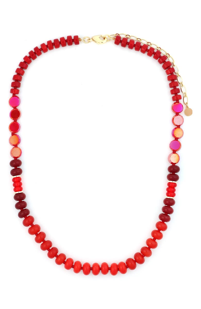 Panacea Red Stone Stand Necklace, Main, color, Red