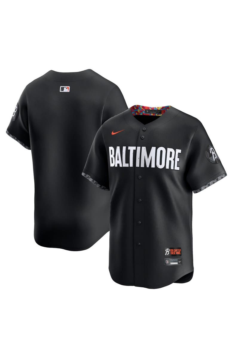 Nike Men's Nike Black Baltimore Orioles City Connect Limited Jersey, Main, color,