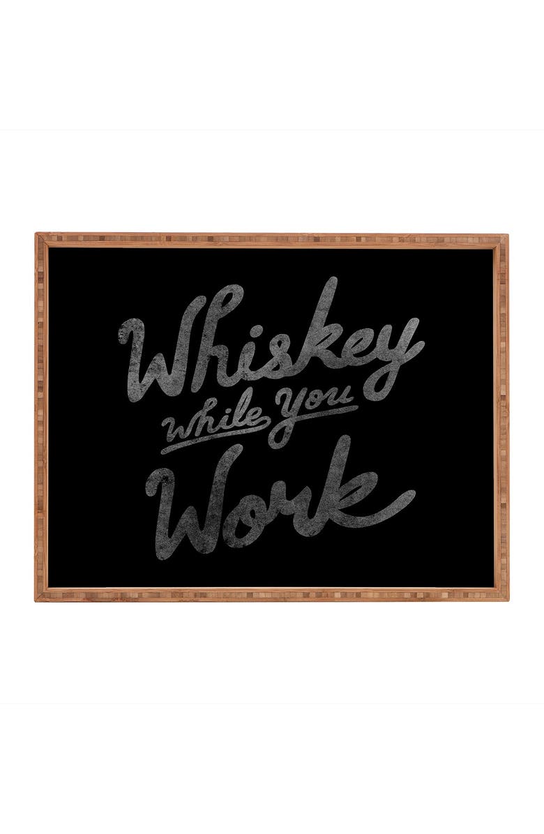 Deny Designs Nick Quintero Whiskey While You Work Rectangular Tray, Main, color,
