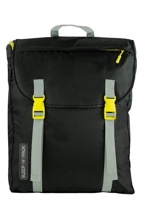 Kids' Sleep-n-Pack Faux Shearling Lined Sleeping Bag Backpack